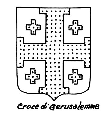 Immagine del termine araldico: Croce di Gerusalemme